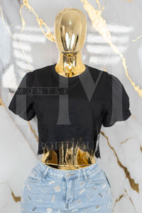 Blusa con detalle de encaje