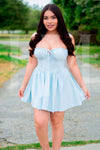 Vestido corto con tipo corset