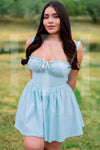 Vestido corto con tipo corset