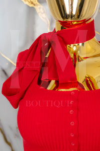 Blusa casual con botones con liston