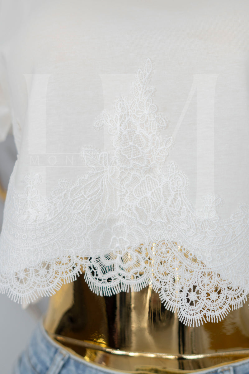 Blusa con detalle de encaje