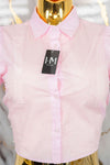 Camisa de manga corta con detalles en perlas