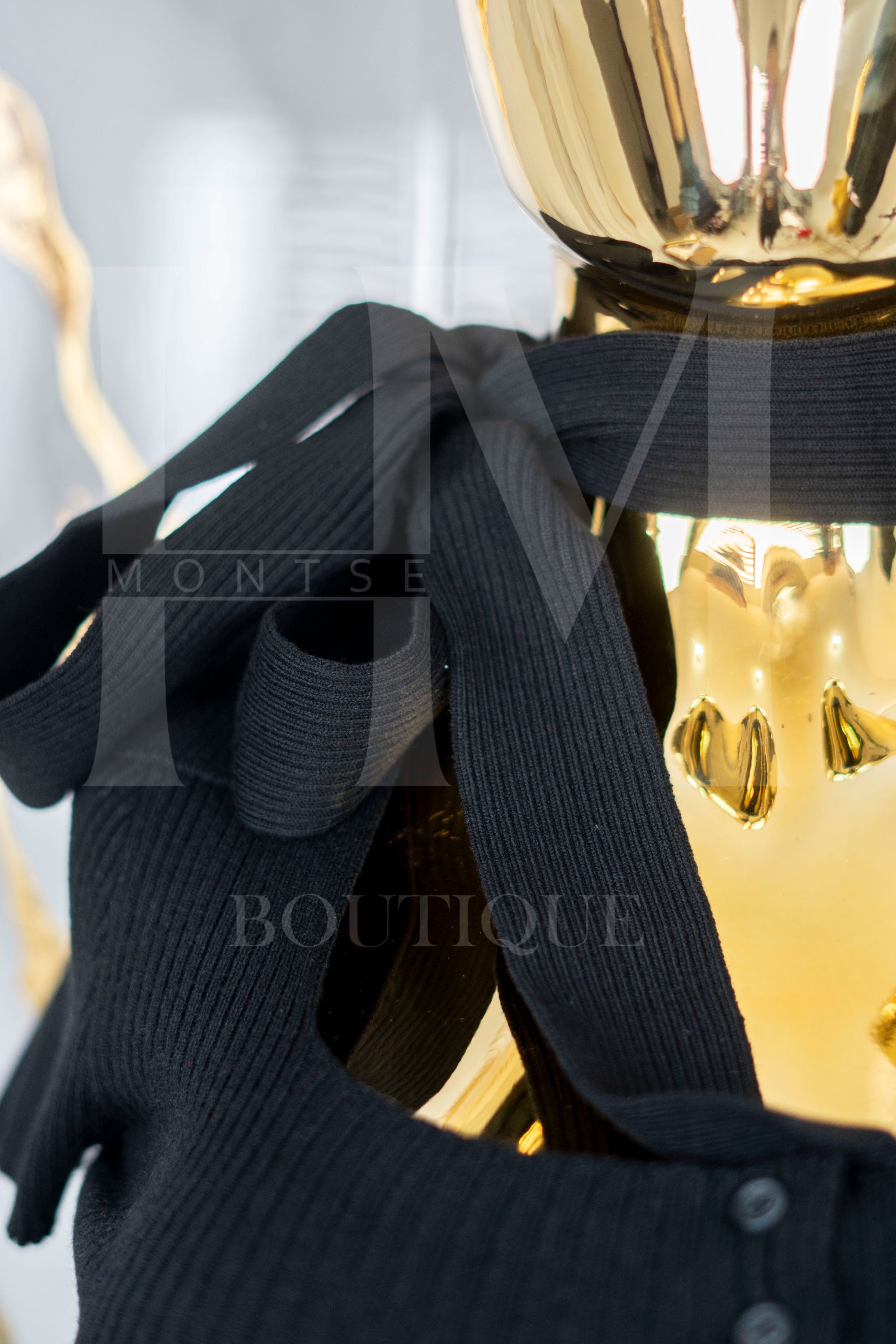 Blusa casual con botones con liston