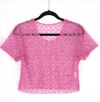 Blusa de piedras manga corta