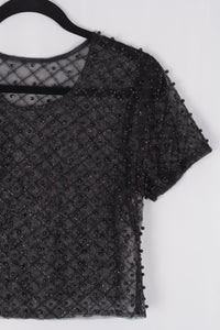 Blusa de piedras manga corta