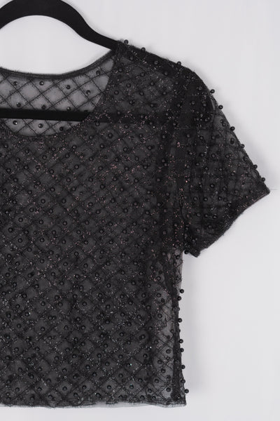Blusa de piedras manga corta