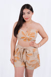 Conjunto con flores bordadas