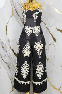 Palazo formal con cinto con estampado