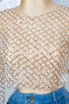 Blusa de piedras manga larga