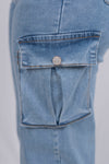 Pantalon cargo de pierna ancha