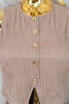 Conjunto de pantalón holgado y botones