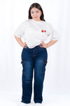 Pantalón cargo mezclilla