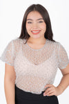 Blusa de piedras manga corta