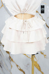 Conjunto casual con falda de olanes