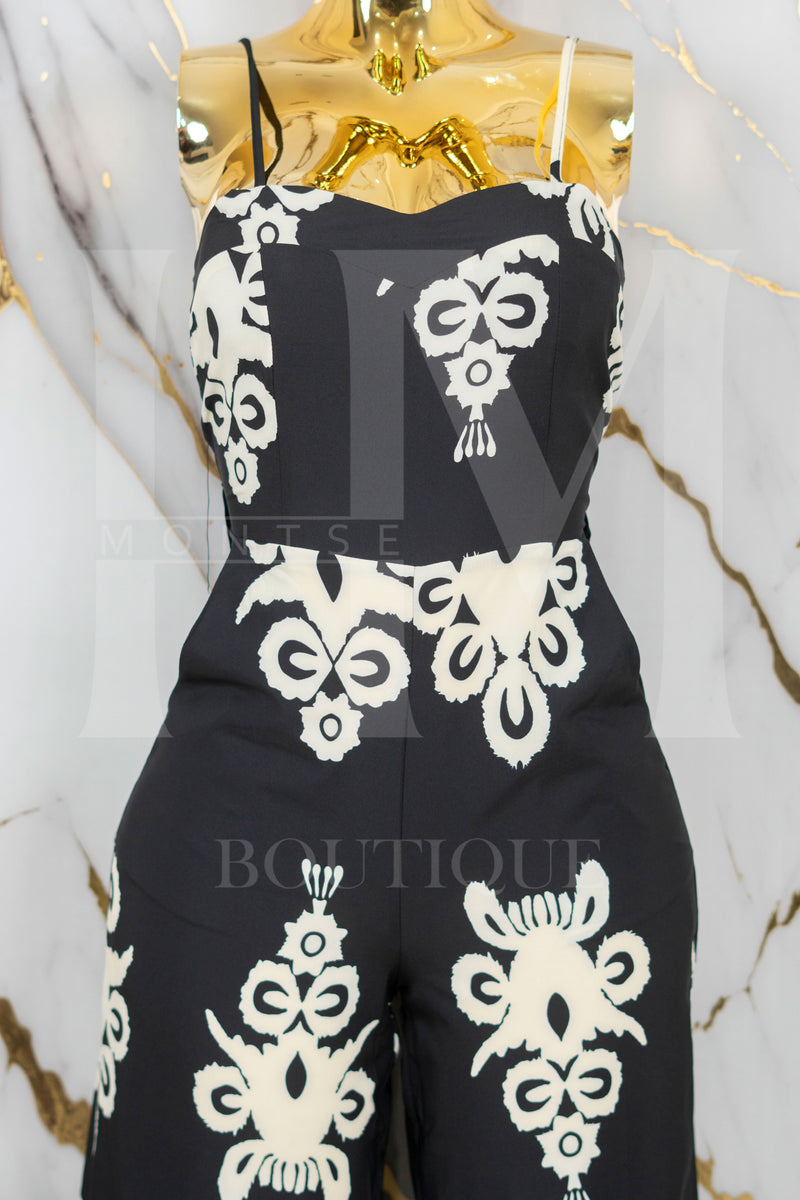 Palazo formal con cinto con estampado