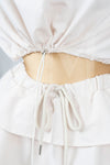 Conjunto casual con falda de olanes
