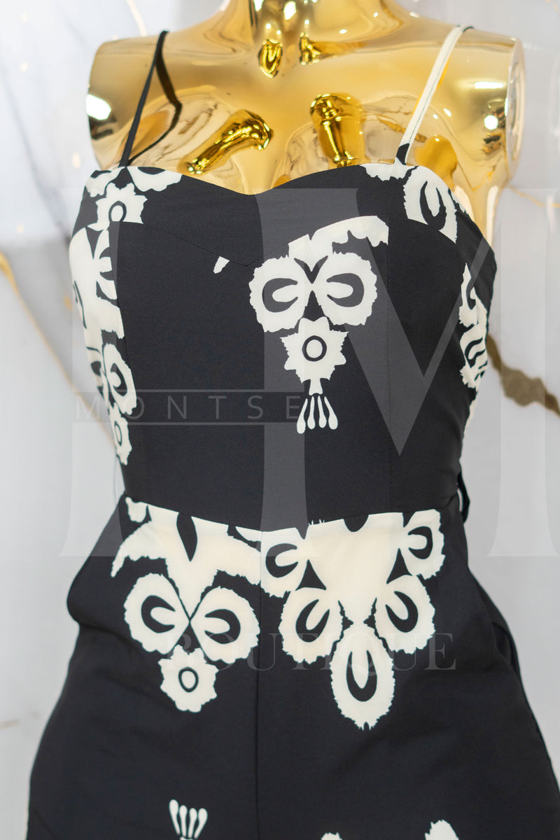 Palazo formal con cinto con estampado