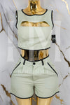 Conjunto casual con escote en pecho y copas