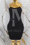 Vestido de malla corrugado