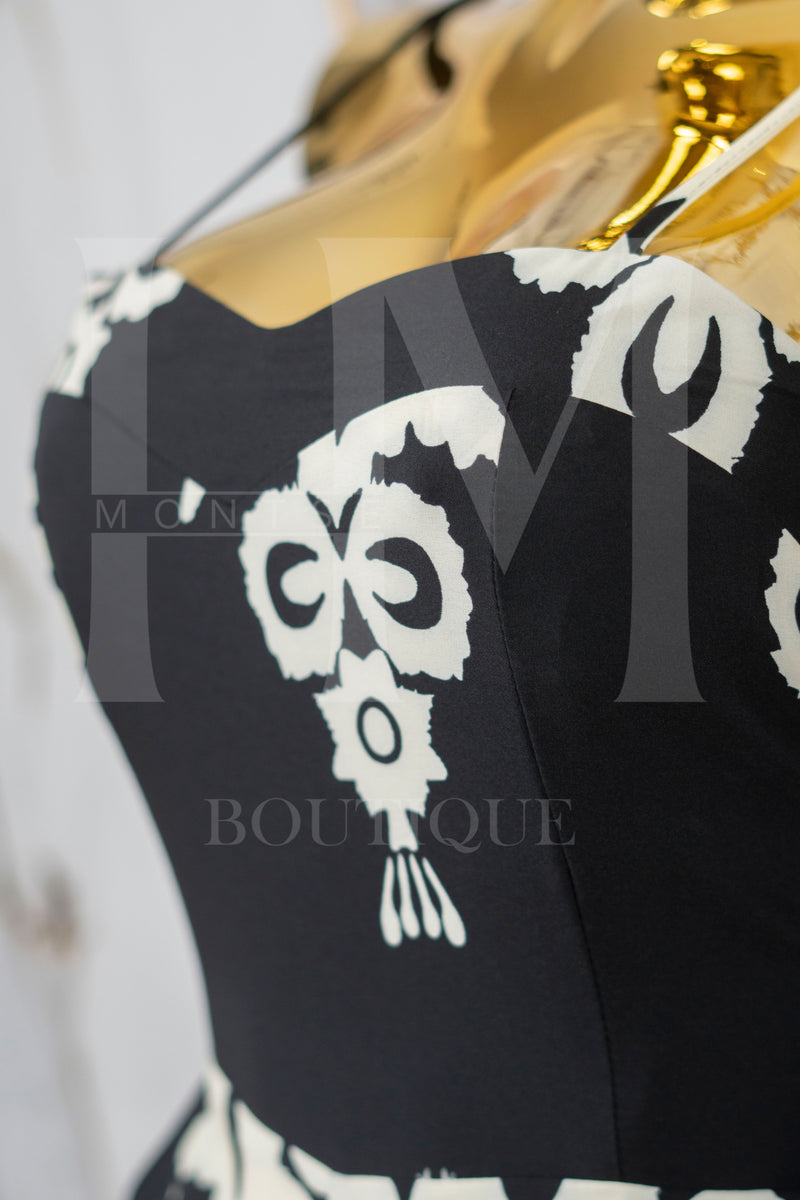 Palazo formal con cinto con estampado