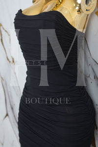Vestido de malla corrugado