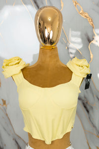 Corset con flor en hombro