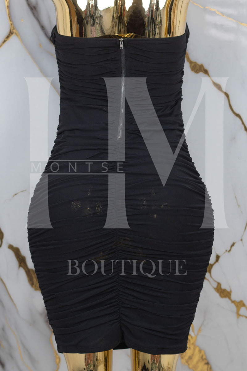 Vestido de malla corrugado