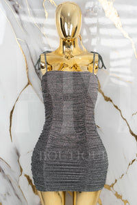 Vestido brillante corrugado