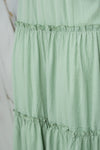 Vestido largo con detalles tejidos