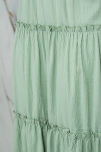 Vestido largo con detalles tejidos