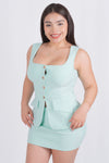 Conjunto formal de short falda