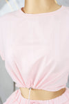 Conjunto casual con falda de olanes