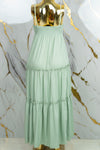 Vestido largo con detalles tejidos