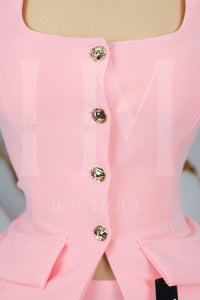 Conjunto formal de short falda