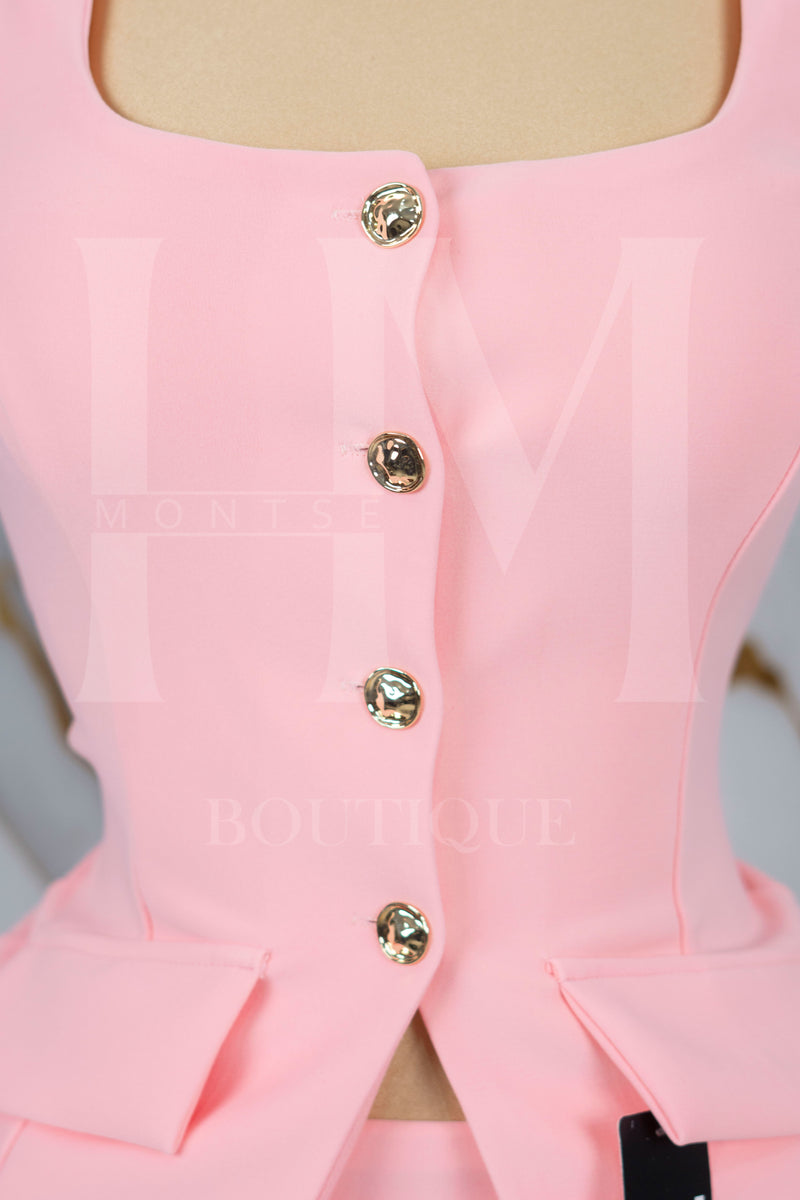 Conjunto formal de short falda