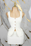 Conjunto formal de short falda