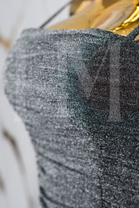 Vestido brillante corrugado