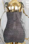 Vestido brillante corrugado