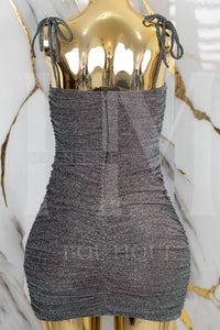 Vestido brillante corrugado
