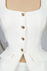 Conjunto formal de short falda