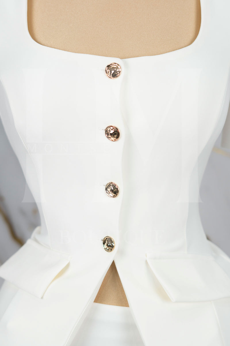 Conjunto formal de short falda