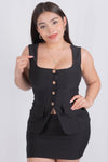 Conjunto formal de short falda