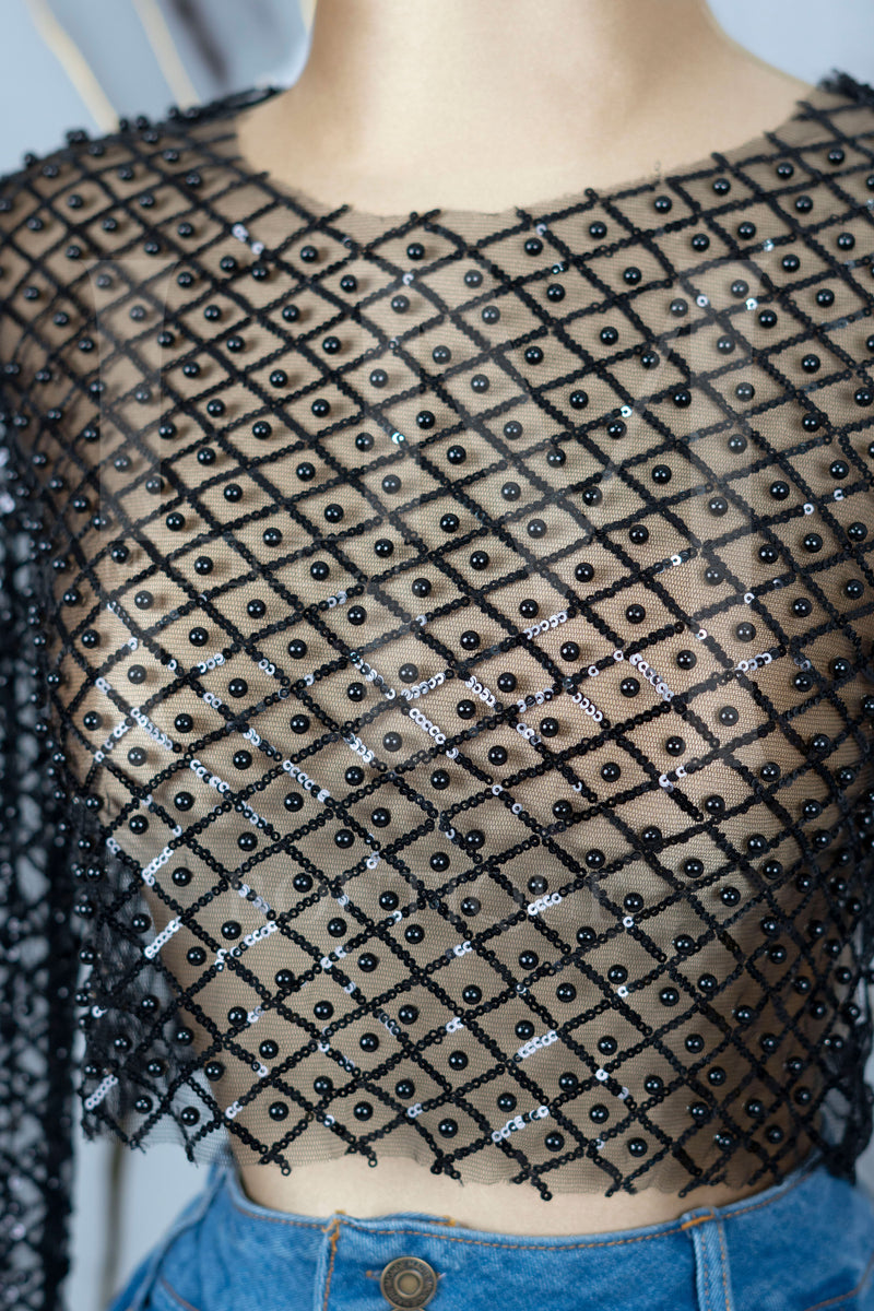 Blusa de piedras manga larga