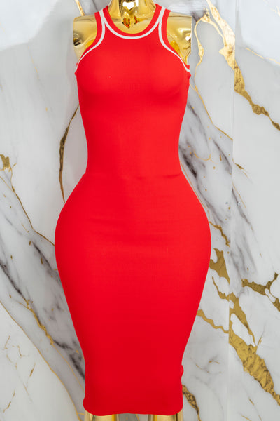 Vestido largo pegado