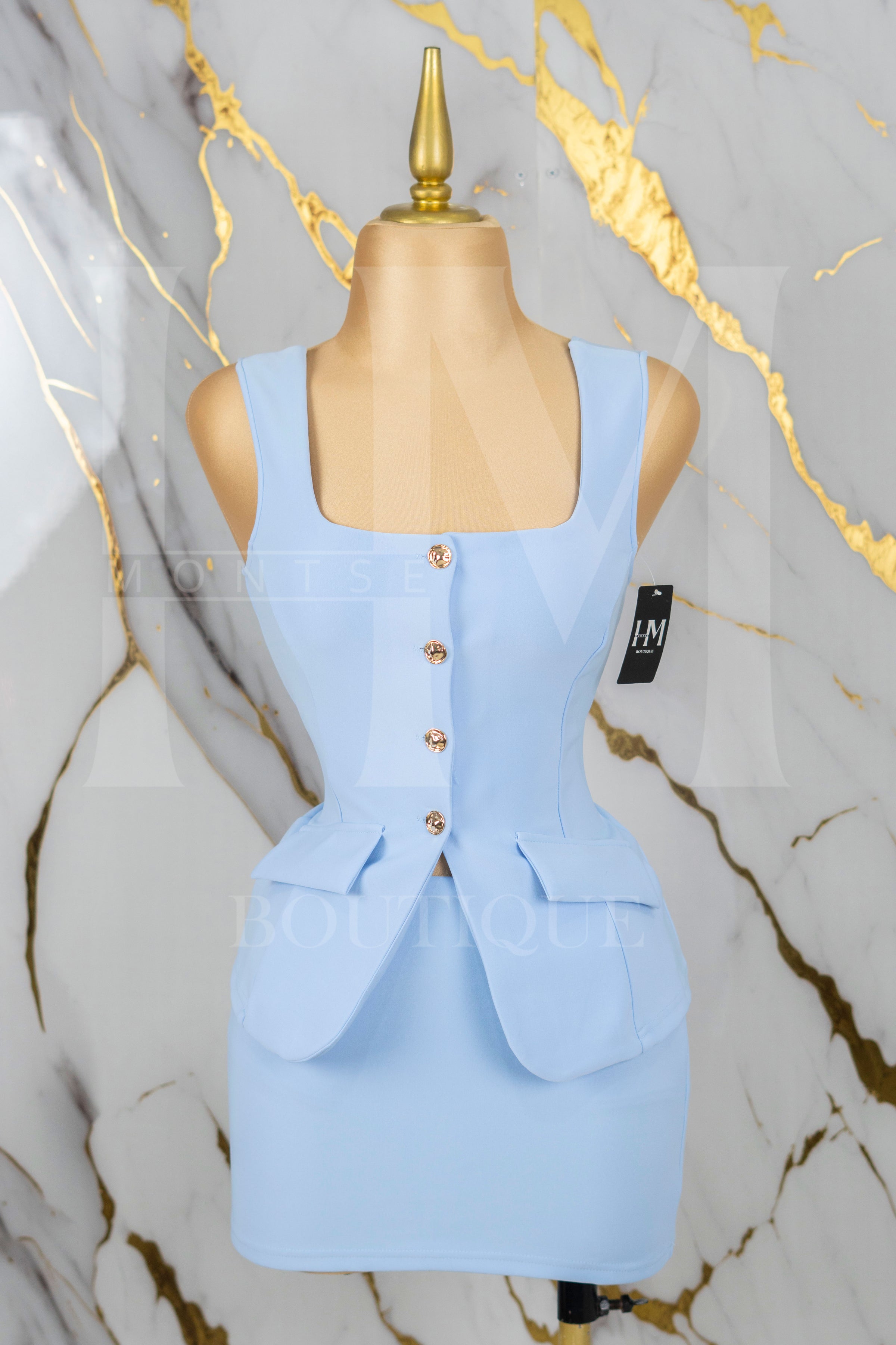 Conjunto formal de short falda