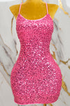 Vestido corto de lentejuelas