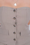 Conjunto formal de pantalon ancho con pinzas