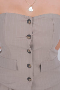 Conjunto formal de pantalon ancho con pinzas