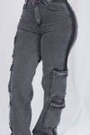 Pantalon cargo con rayas a los lados