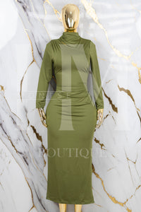 Vestido largo de manga larga